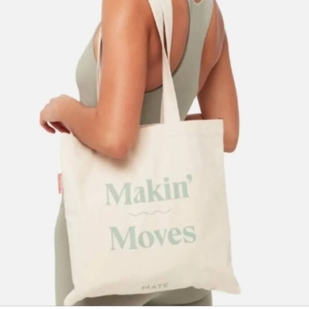 Mate The Label Making Moves Organic Cotton Canvas Tote bag NWT